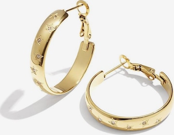 Boucles d'oreilles 'STAR HOOPS' Cala Rose en or : devant