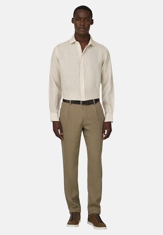 Boggi Milano Regular fit Overhemd in Bruin