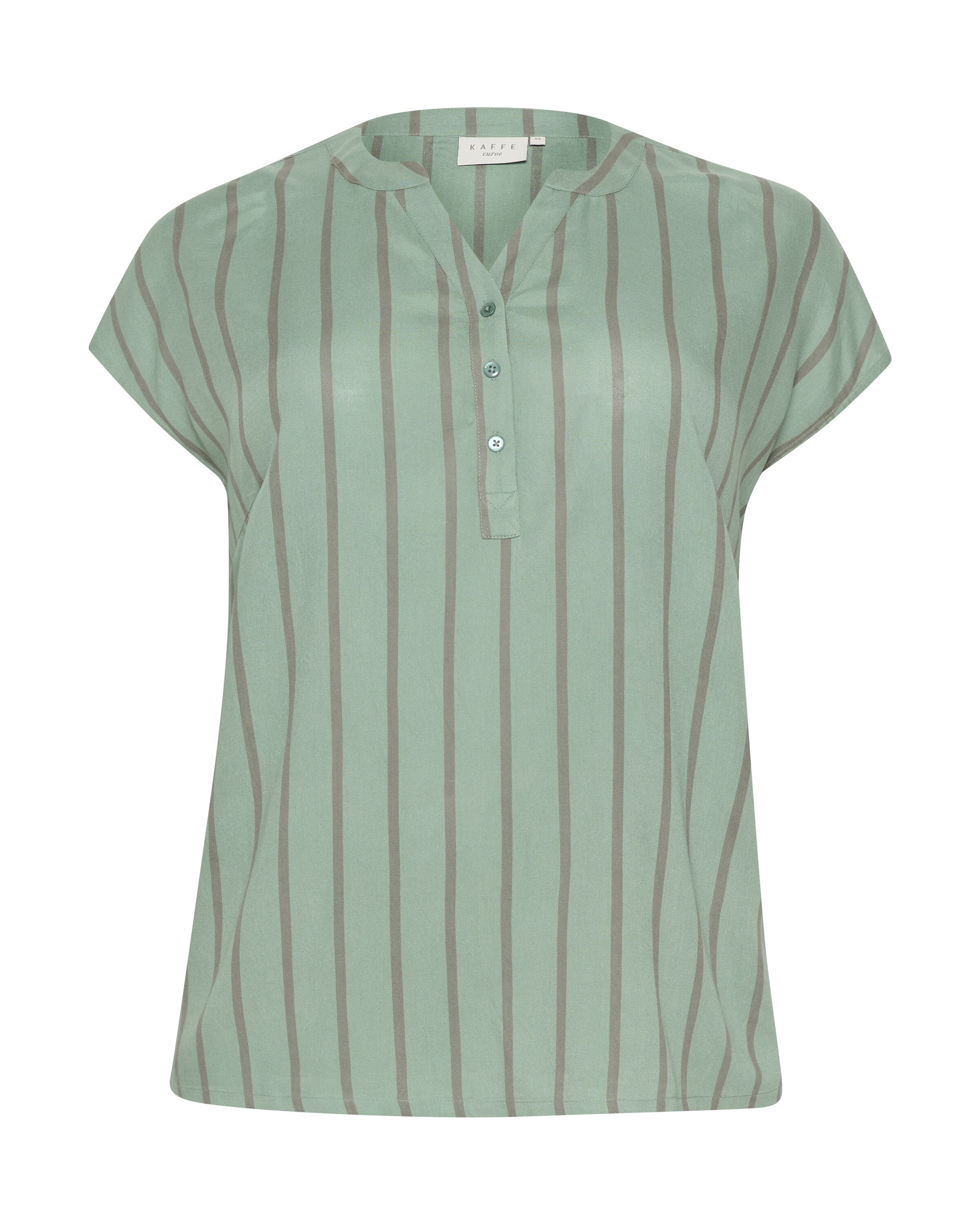 KAFFE CURVE Blúzka 'Sida' - Zelená: predná strana