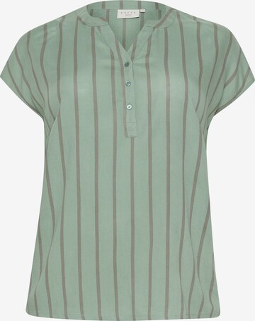 KAFFE CURVE Bluzka 'Sida' w kolorze zielony: przód