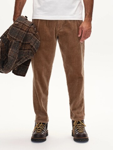 GABBA regular Bukser med lægfolder 'Firenze' i beige: forside