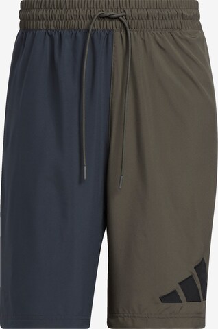 ADIDAS PERFORMANCE Regular Workout Pants in Grey: front