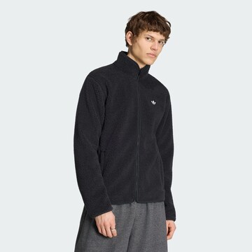 Veste en polaire 'Trefoil Essentials' ADIDAS ORIGINALS en noir : devant
