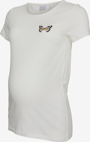 MAMALICIOUS Тениска 'BIRDIE' в бяло: отпред
