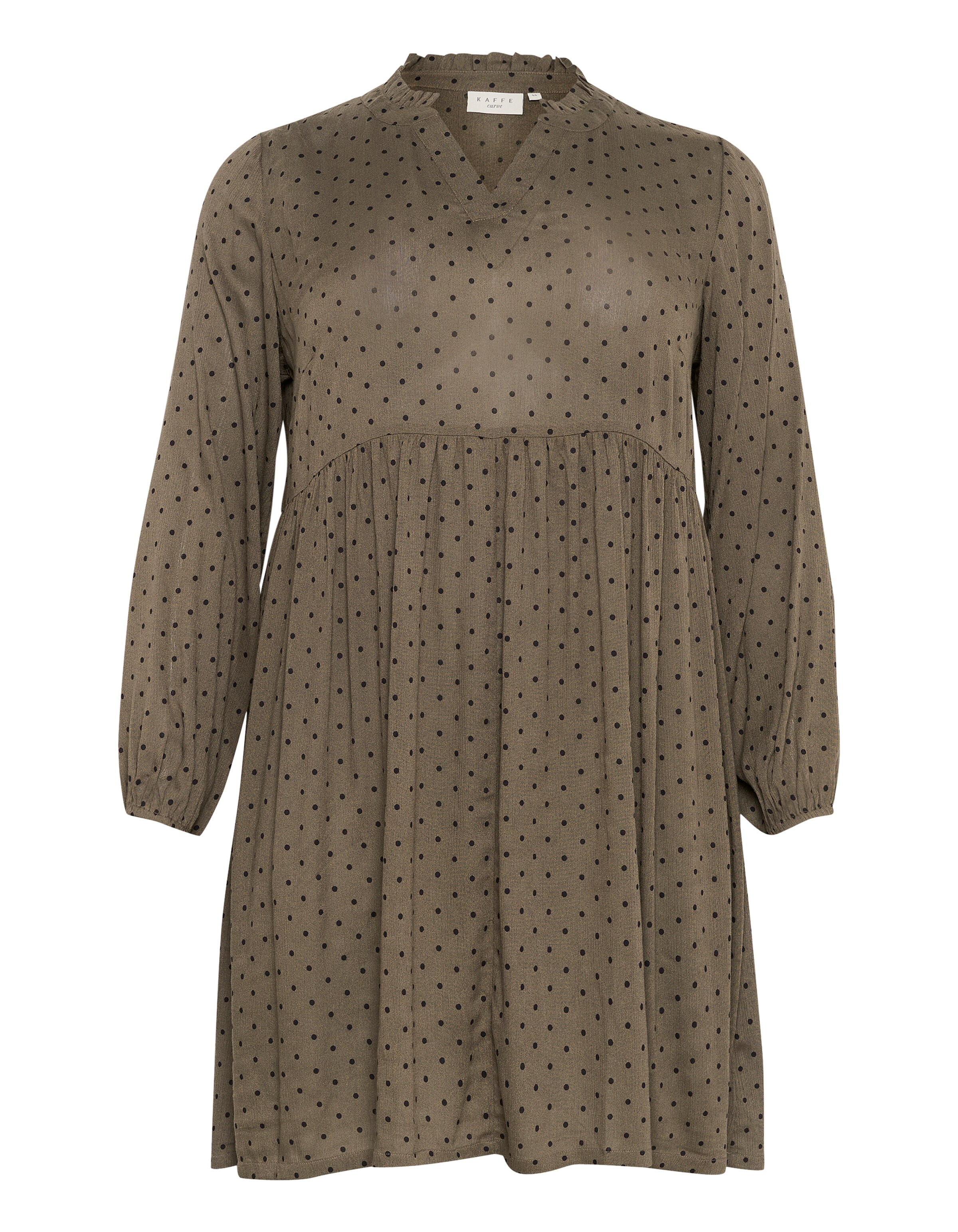 KAFFE CURVE Kleid 'Betty' in Braun: Vorderseite