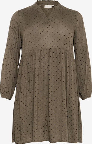 KAFFE CURVE Jurk 'Betty' in Bruin: voorkant