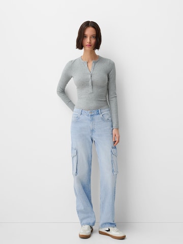 Regular Jeans cargo Bershka en bleu