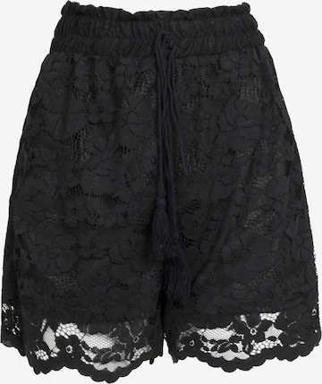 Influencer Trousers in Black: front