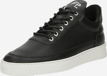 Filling Pieces Låg sneaker i svart: framsida