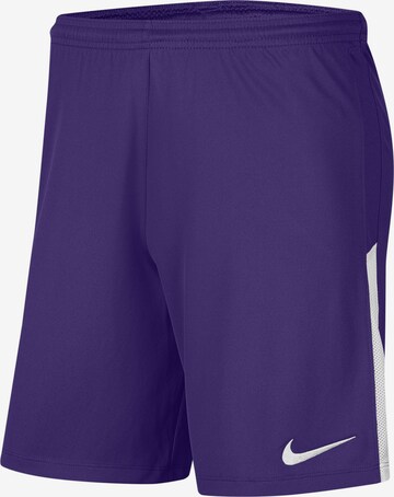 NIKE Workout Pants in Purple: front
