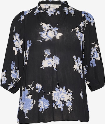 melns KAFFE CURVE Blūze 'Edina': no priekšpuses