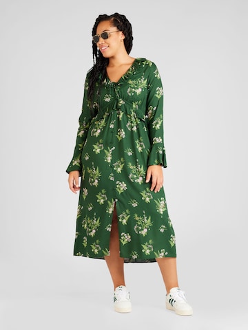 River Island Plus - Vestido camisero en verde