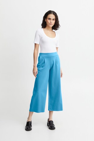 ICHI - Pierna ancha Pantalón plisado 'Kate' en azul