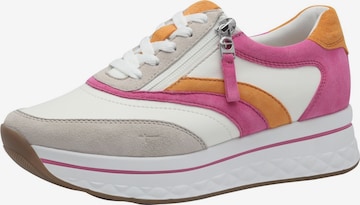 Baskets basses Tamaris en rose : devant