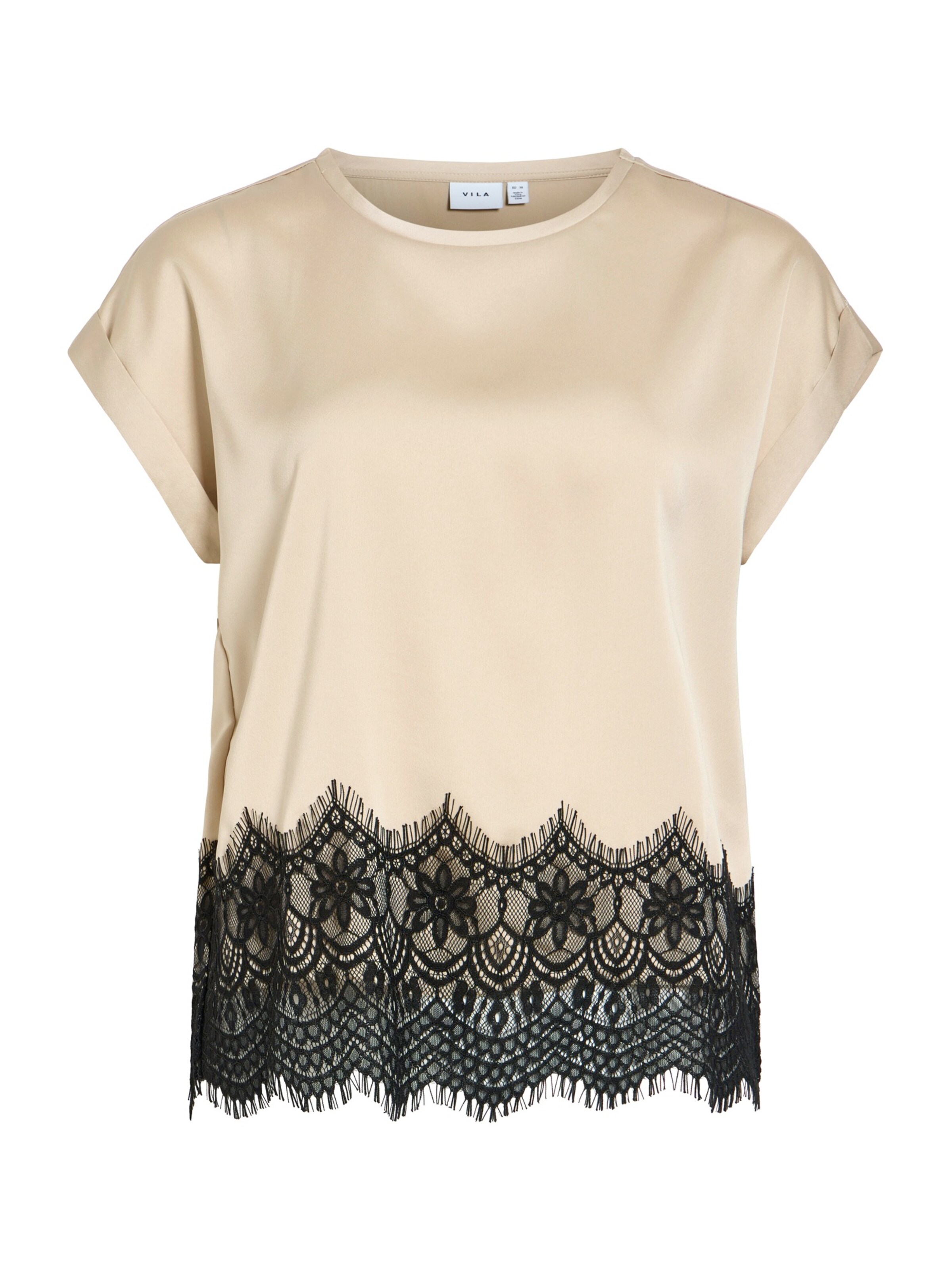 VILA Блуза 'VIELLETTE' в сиво: отпред