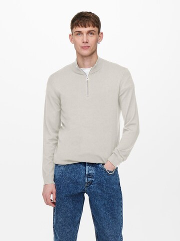 Only & Sons Sweater 'WYLER' in White: front
