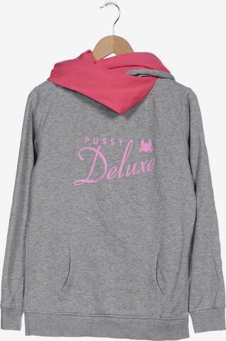 PUSSY DELUXE Kapuzenpullover L in Grau: predná strana