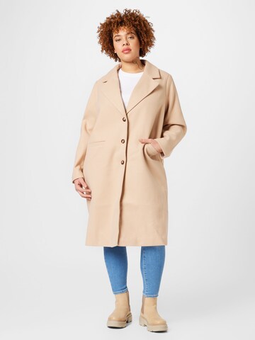 Dorothy Perkins Curve Between-seasons coat in Beige: front