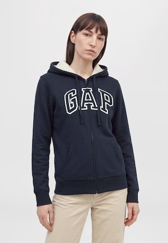 Gap Tall Sweat jacket 'V-FRANCHISE' in Blue: front