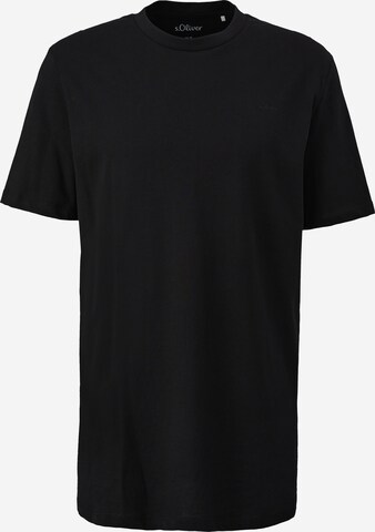 s.Oliver Men Big Sizes Shirt in Black: front