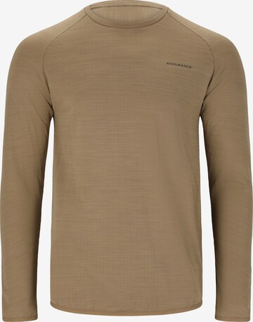 ENDURANCE Performance Shirt 'Avan' in Brown: front