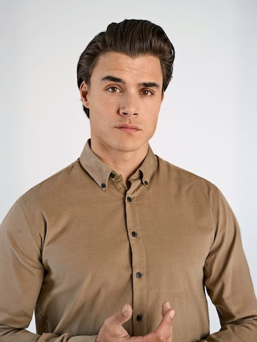 Lindbergh Regular fit Overhemd in Beige