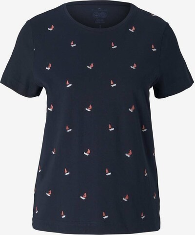 TOM TAILOR T-shirt en bleu marine / rouge clair / blanc, Vue avec produit