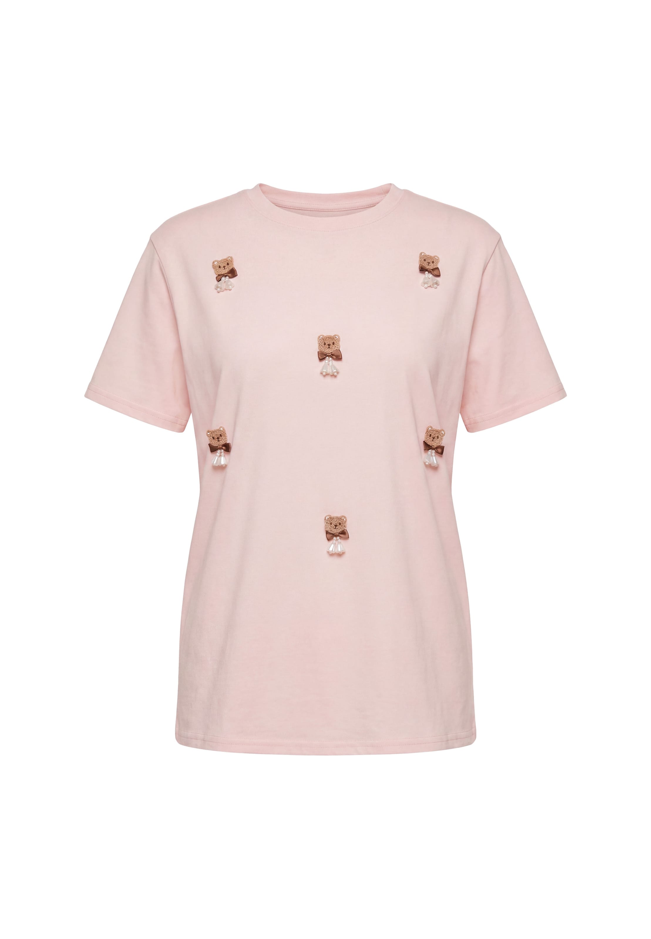 MYMO Camisa 'Pop' em S em bege claro / castanho / rosa, Vista do artigo