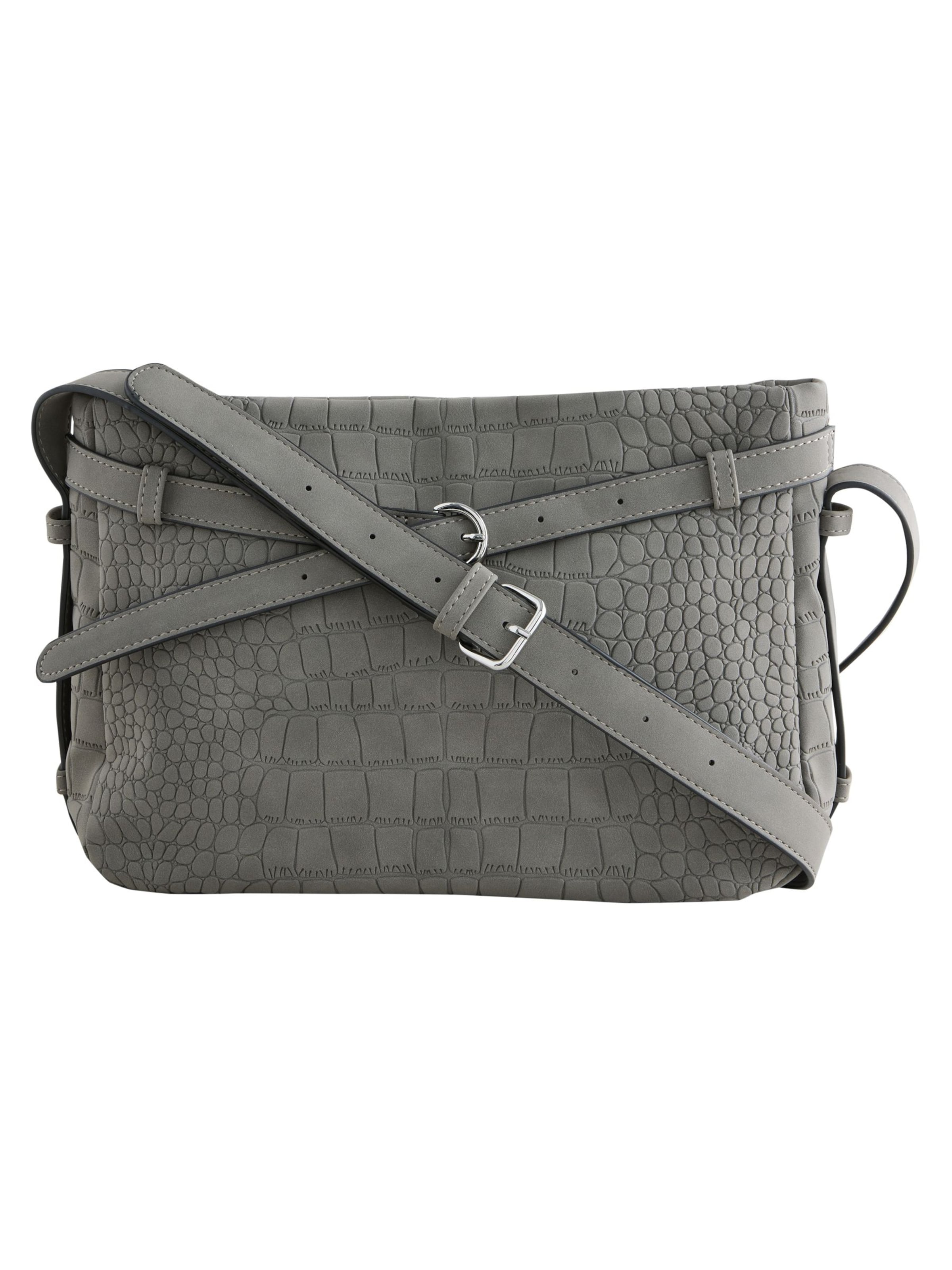 Next Torba na ramię w kolorze szary: przód