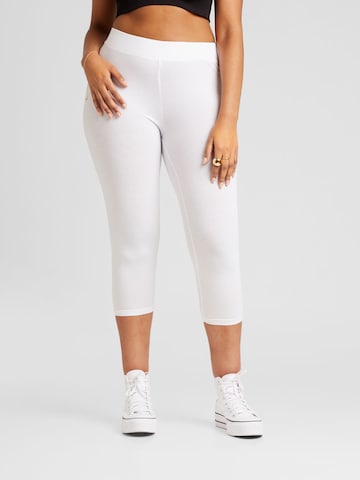 ONLY Carmakoma Skinny Leggings 'TIME' in White: front
