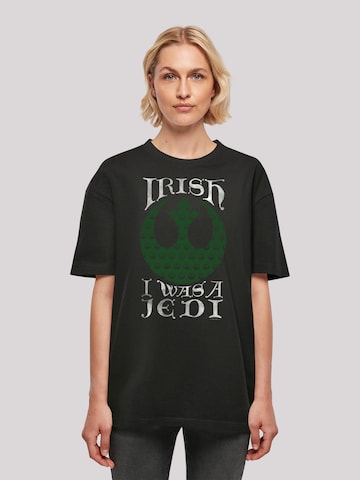 F4NT4STIC T-Shirt 'Star Wars Irish I Was A Jedi' in Schwarz: predná strana