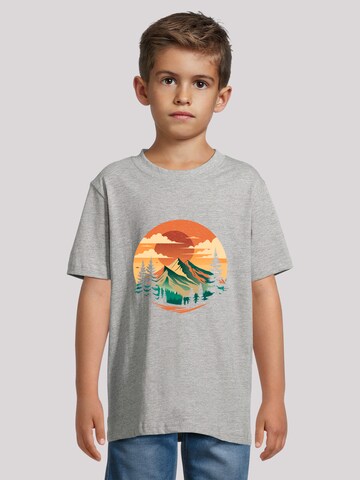 F4NT4STIC Shirt 'Sonnenuntergang Berglandschaft' in Grey: front