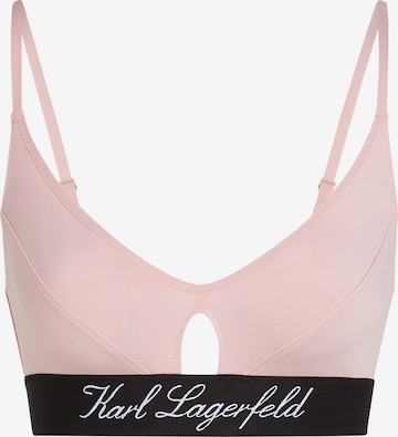 Karl Lagerfeld Μπουστάκι Σουτιέν 'Hotel' σε ροζ: μπροστά