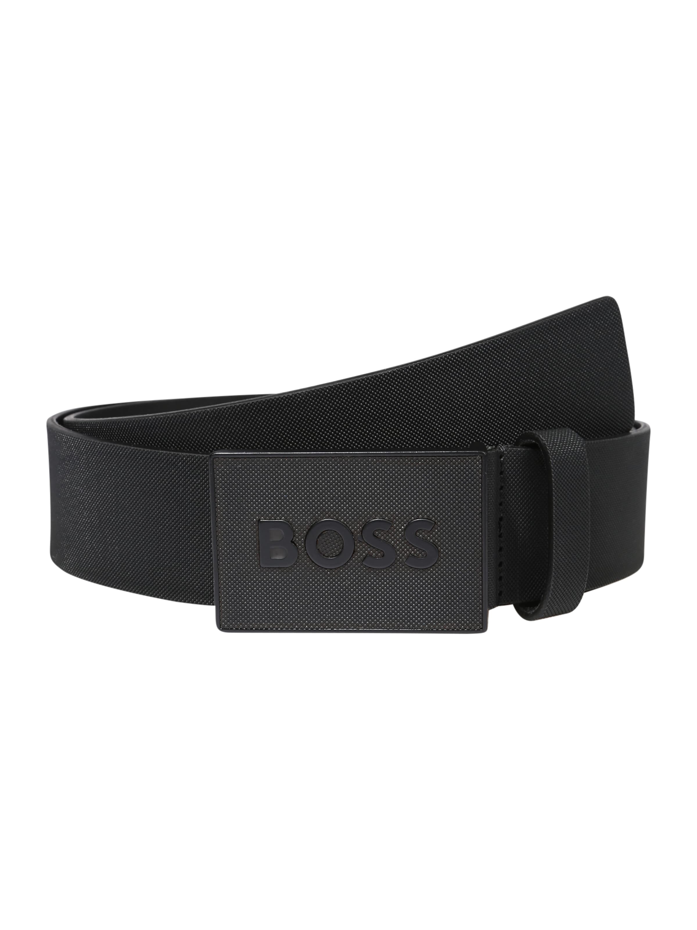 Ceinture BOSS en noir : devant