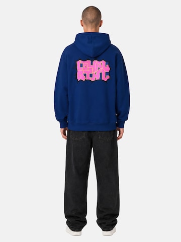 loyal Zip-Hoodie mit Print in Loose Fit in Blau