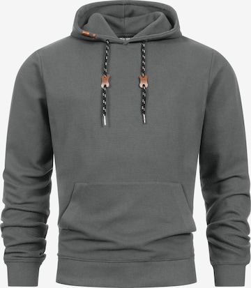 INDICODE JEANS Sweatshirt 'Guadalupe' in Grijs: voorkant