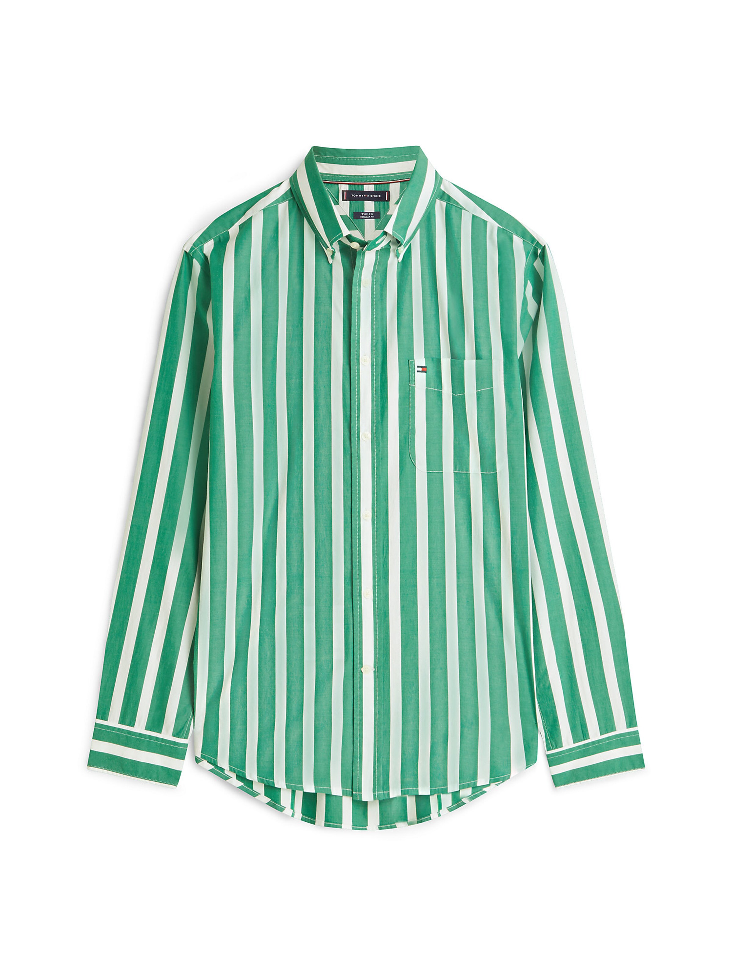 TOMMY HILFIGER Chemise en vert / blanc, Vue avec produit