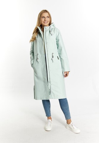 Schmuddelwedda Between-Seasons Coat in Green: front