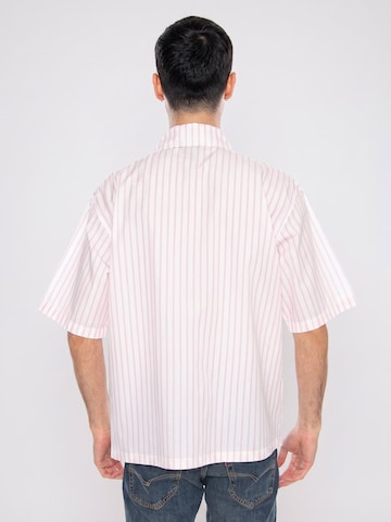 Comfort fit Camicia 'Venedocia Stripe Shirt White Stripe' di DICKIES in bianco