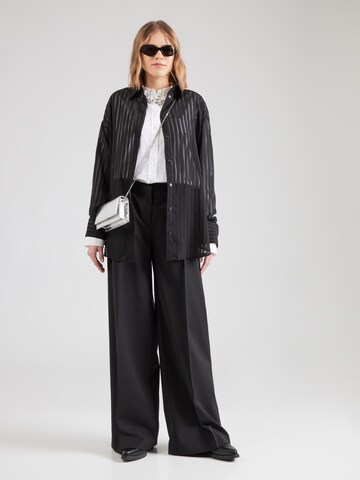 GUESS by Marciano Wide leg Bandplooibroek in Zwart