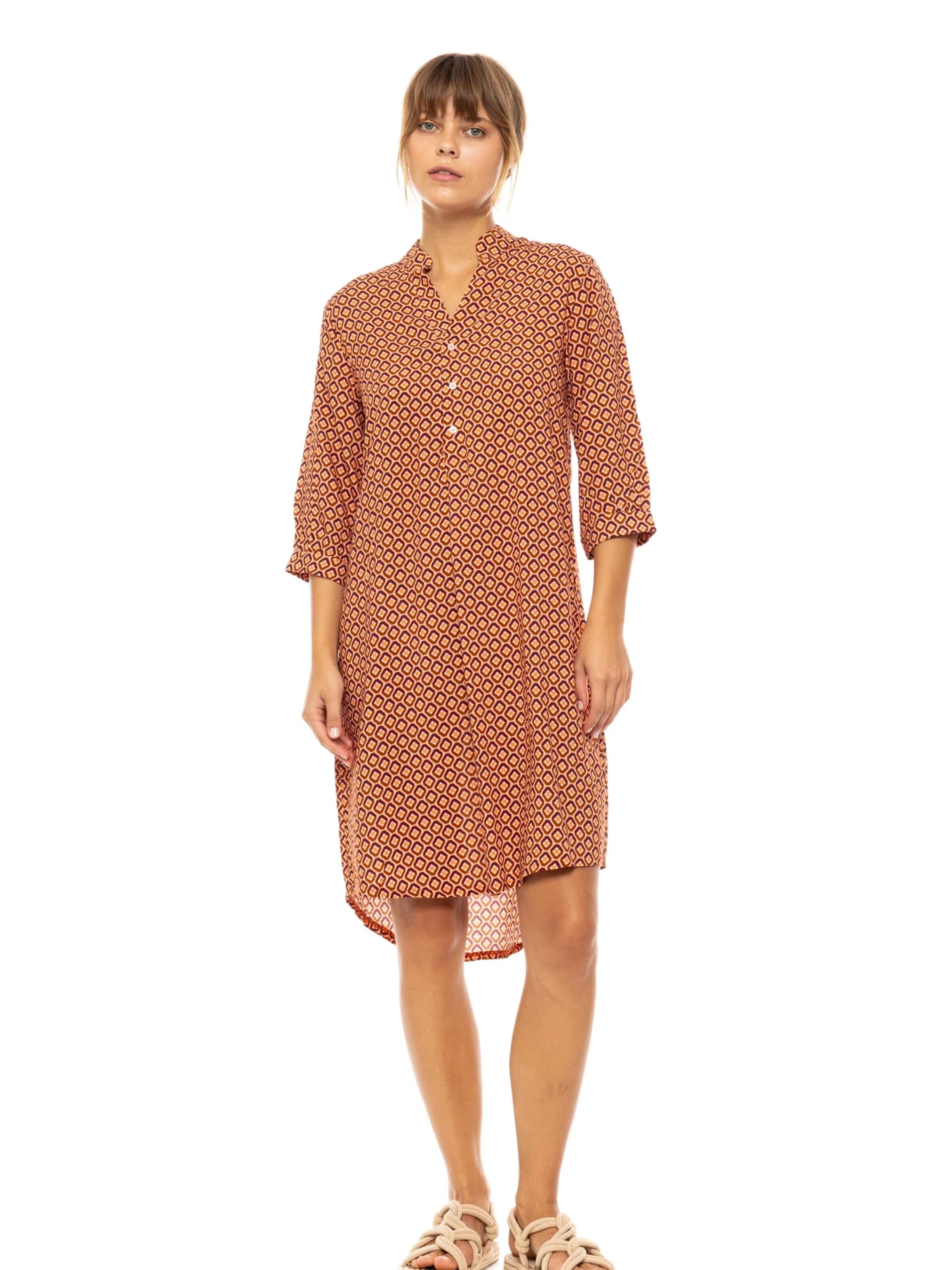 Pink Label - Vestido de verano 'BEACHWEAR PRISM GEO' en marrón: frente