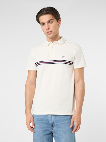Maglietta 'DIECIMO regular heritage tape polo shirt' di FILA in bianco: frontale