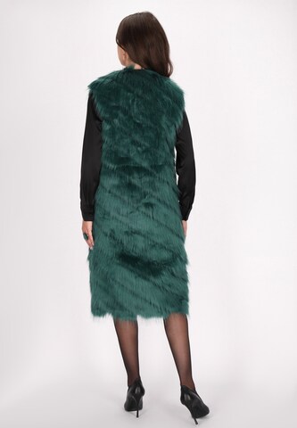 Gilet di faina in verde