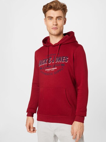 Sweat-shirt JACK & JONES en rouge : devant