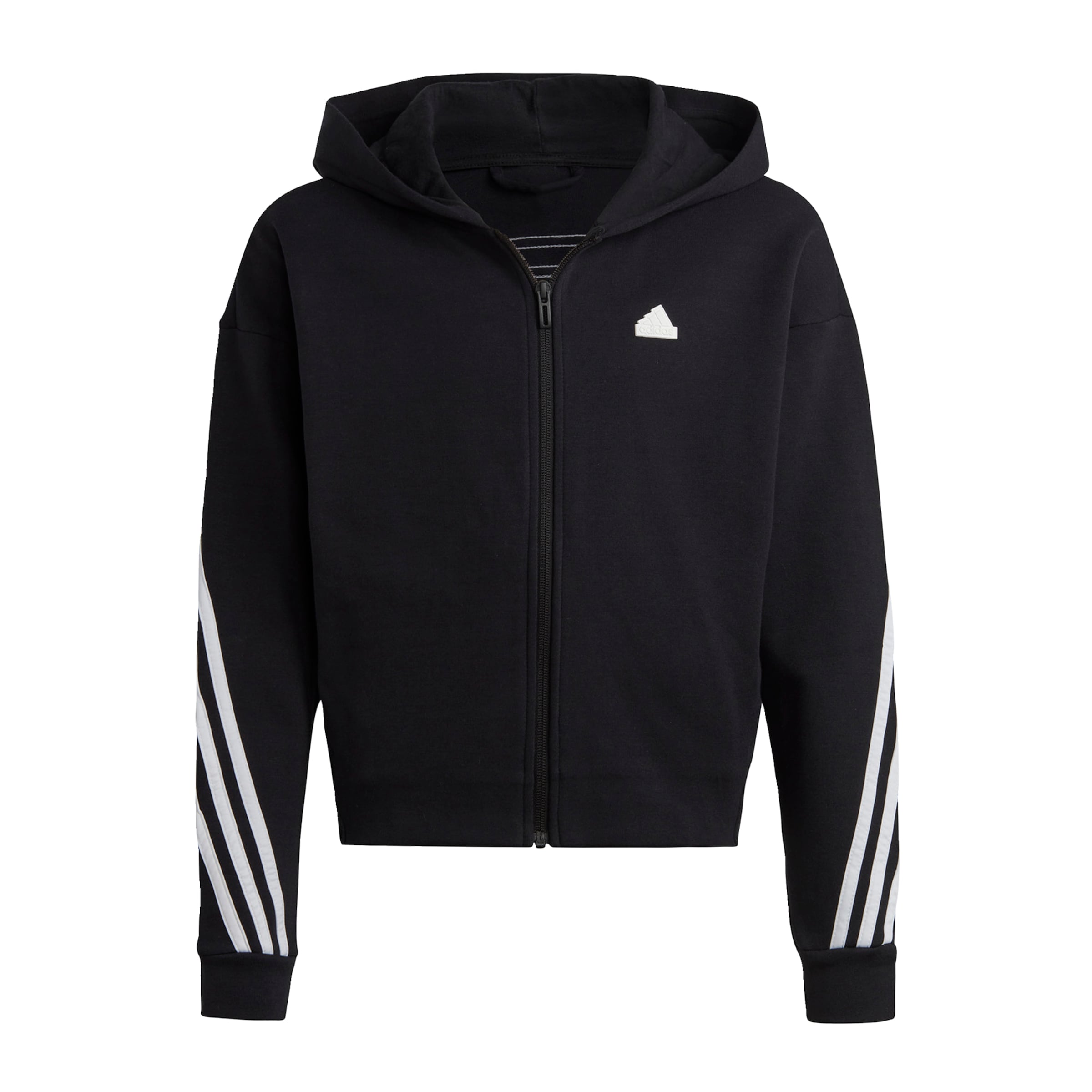 ADIDAS SPORTSWEAR - Sudadera con cremallera deportiva 'Future Icons' en negro: frente