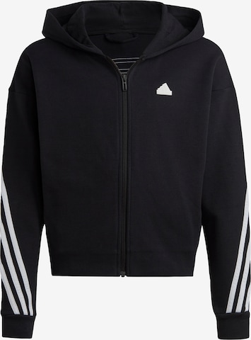 ADIDAS SPORTSWEAR Athletic Zip-Up Hoodie 'Future Icons' in Black: front