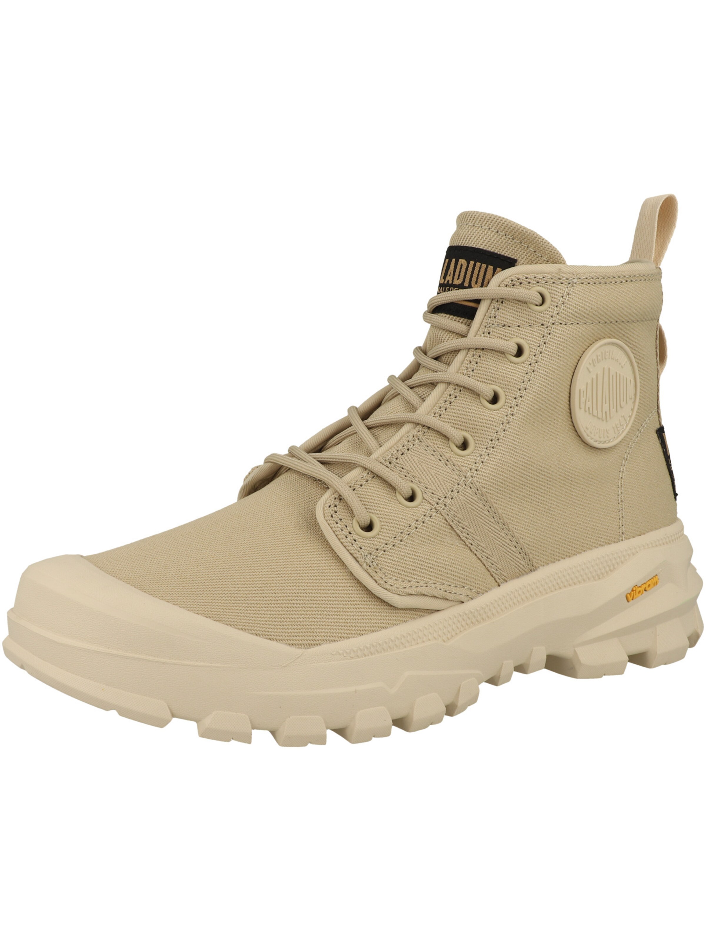 Palladium Veterboots 'Pallarider Legacy' in Beige: voorkant