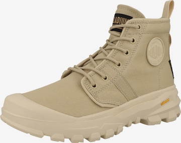 Palladium Veterboots 'Pallarider Legacy' in Beige: voorkant