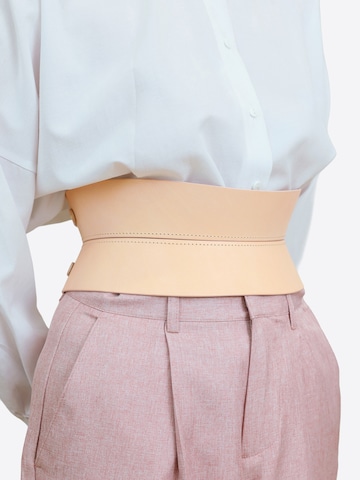 Haute Cuir Riem 'Sablier Corset Belt' in Beige