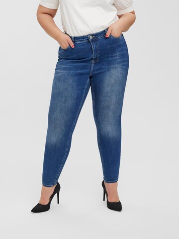 Vero Moda Curve Skinny Jeans 'Alicelora' in Blauw: voorkant
